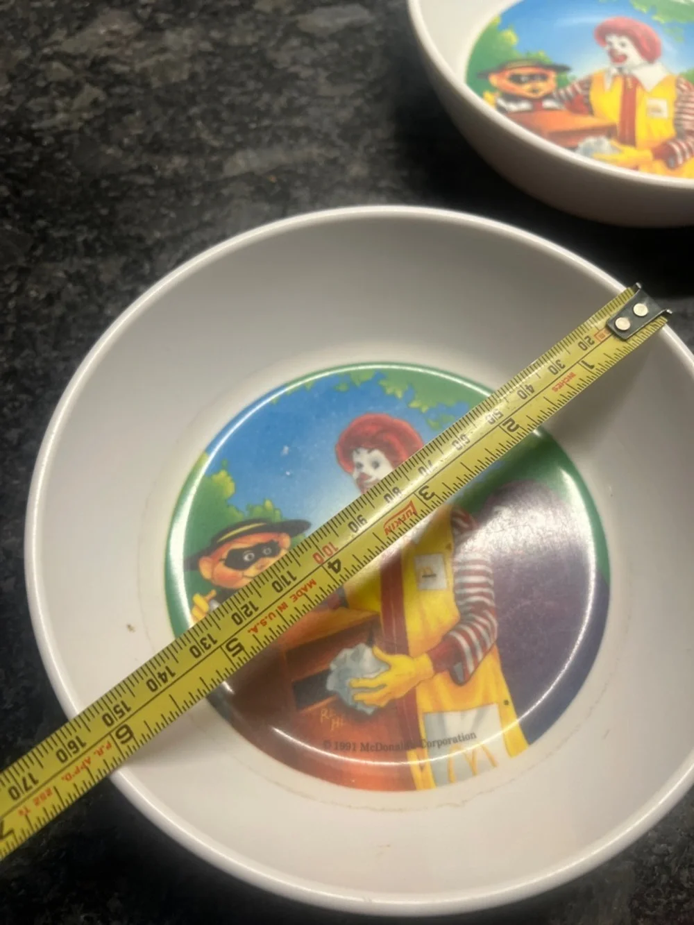 Vintage Mc Donald’s  Character Bowls - Ronald, Hamburgular and Grimace Set of 2